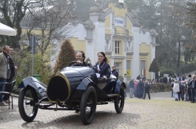 Bugatti Type 22 Wiederkehr di Colmar 1912 – guidata davanti alle Terme della Salvarola da Franco Majno Presidente del Club Bugatti Italia